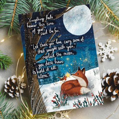 Heavier Christmas Card By Fox Under The Moon