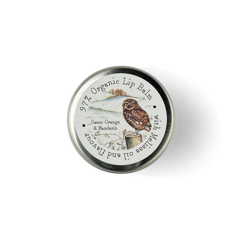 Organic Lip Balm - Sweet Orange &amp; Mandarin (Owl)