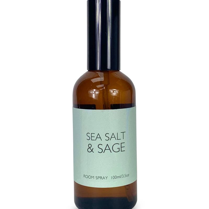 Room Spray - Sea Salt &amp; Sage 100ml Amber Glass Bottle
