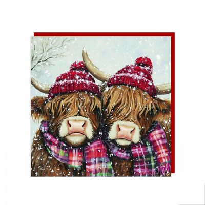 Highland Friends Pack Of 6 Charity Christmas Cards