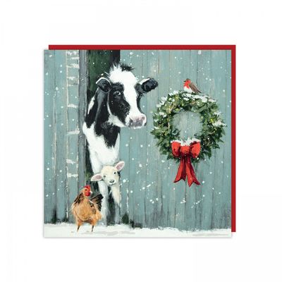 Peekaboo (Cow &amp; Lamb) Pack Of 6 Charity Christmas Cards