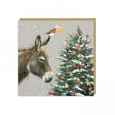 Wish Upon A Star (Donkey &amp; Robin) Pack Of 6 Charity Christmas Cards