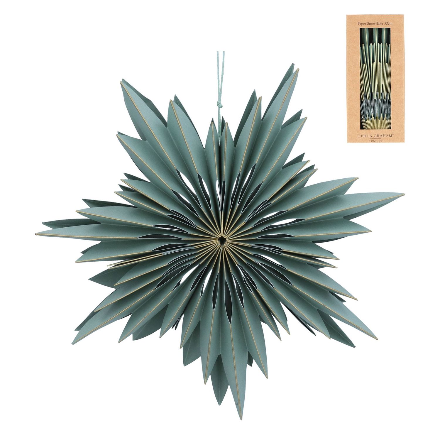 Christmas Green Snowflake Paper Decoration Large