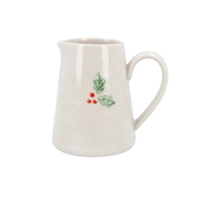 Christmas Ceramic Mini Jug - Holly