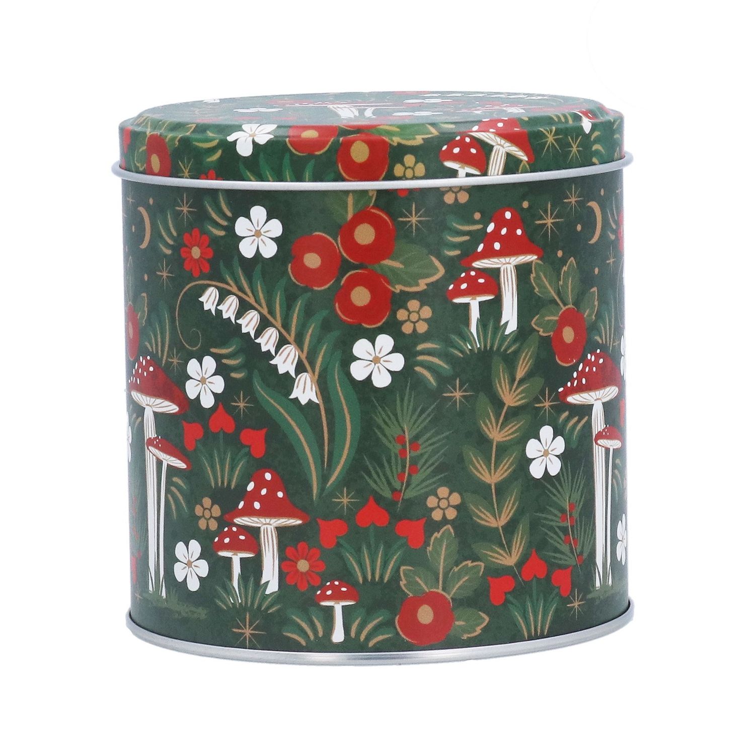 Christmas Red Toadstools Tin