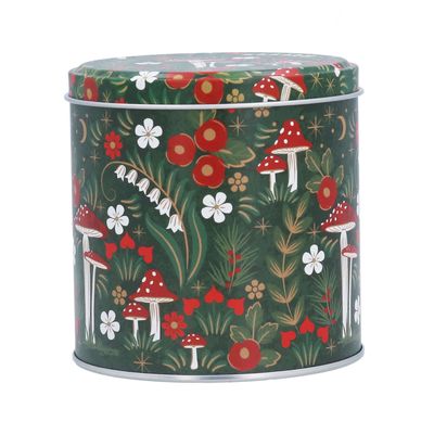 Christmas Red Toadstools Tin