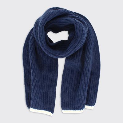 Men&#39;s Ribbed Scarf - Navy