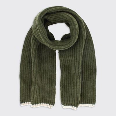 Men&#39;s Ribbed Scarf - Khaki