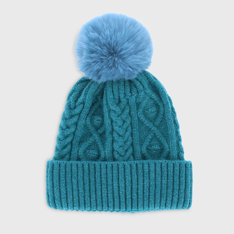 Ester Pom Pom Hat - Duck Egg