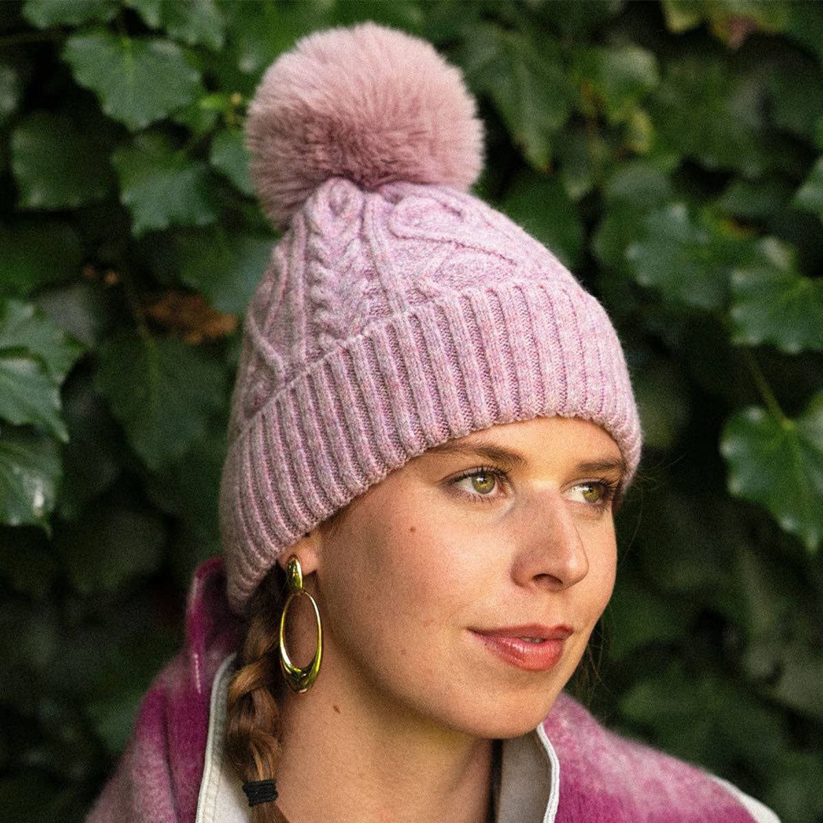Ester Pom Pom Hat - Lilac