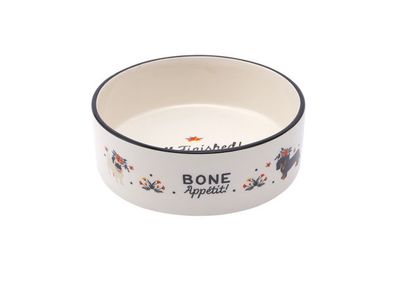 Bone Appetit Ceramic Dog Bowl