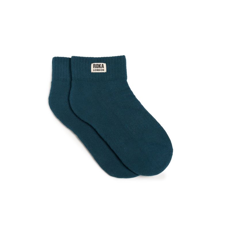 Roka London Wembley Organic Cotton Socks - Teal (One Size)