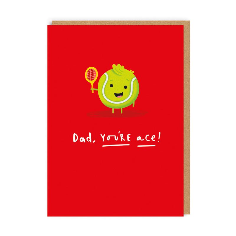 Dad You're Ace Tennis Ball Card