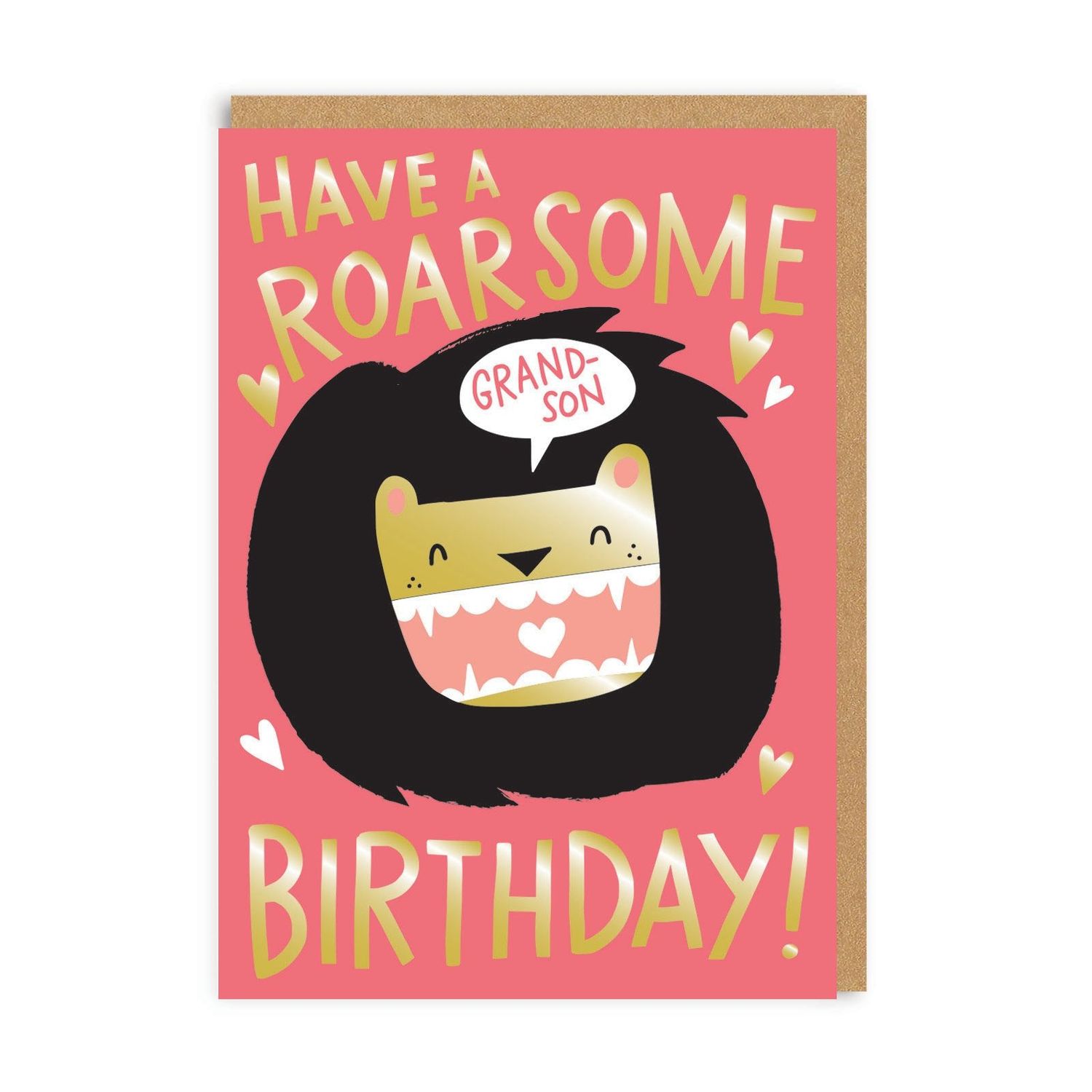 Roarsome Grandson Birthday Card