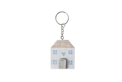 Wooden House Keyring