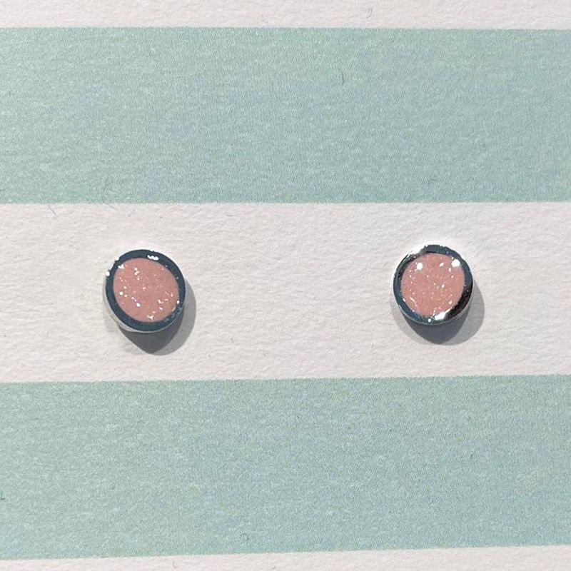 Pink Sparkle Studs