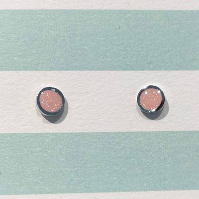 Pink Sparkle Studs
