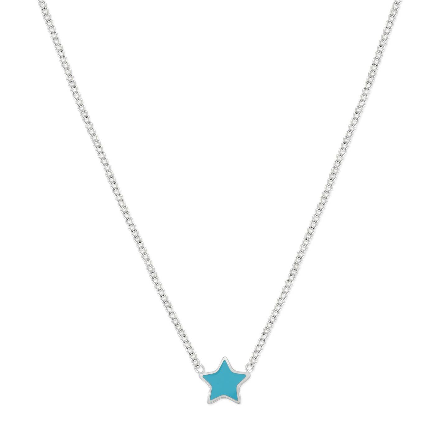 Star Necklace With Turquoise Enamel