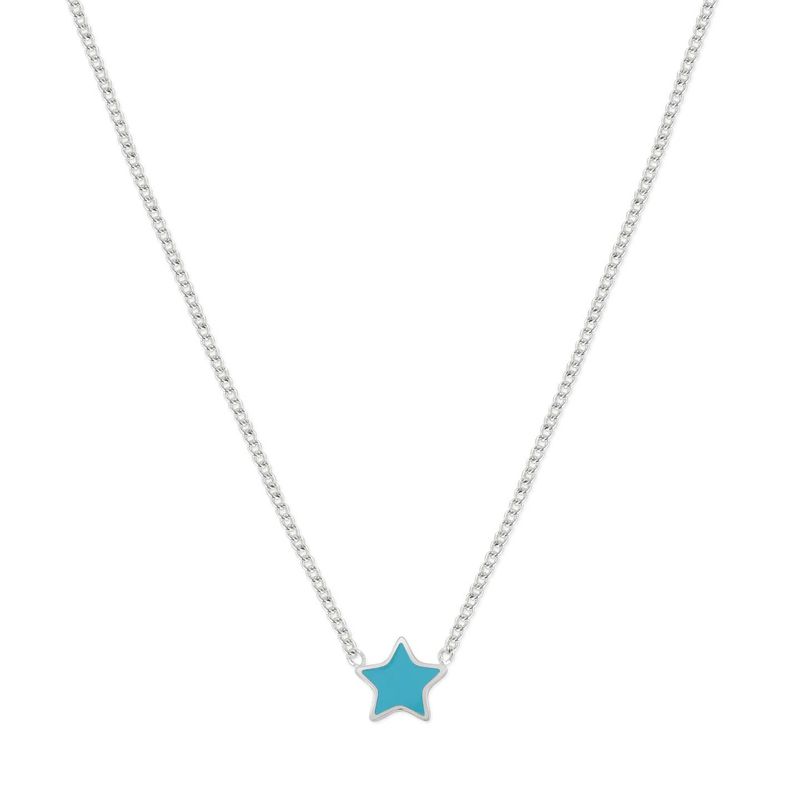 Star Necklace With Turquoise Enamel