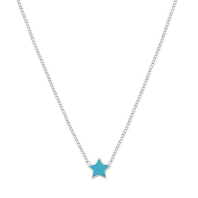 Star Necklace With Turquoise Enamel