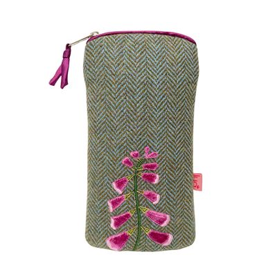 Lua Foxglove Glasses Case - Herringbone