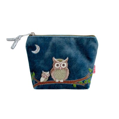 Lua Owl Mini Purse - Blue Velvet