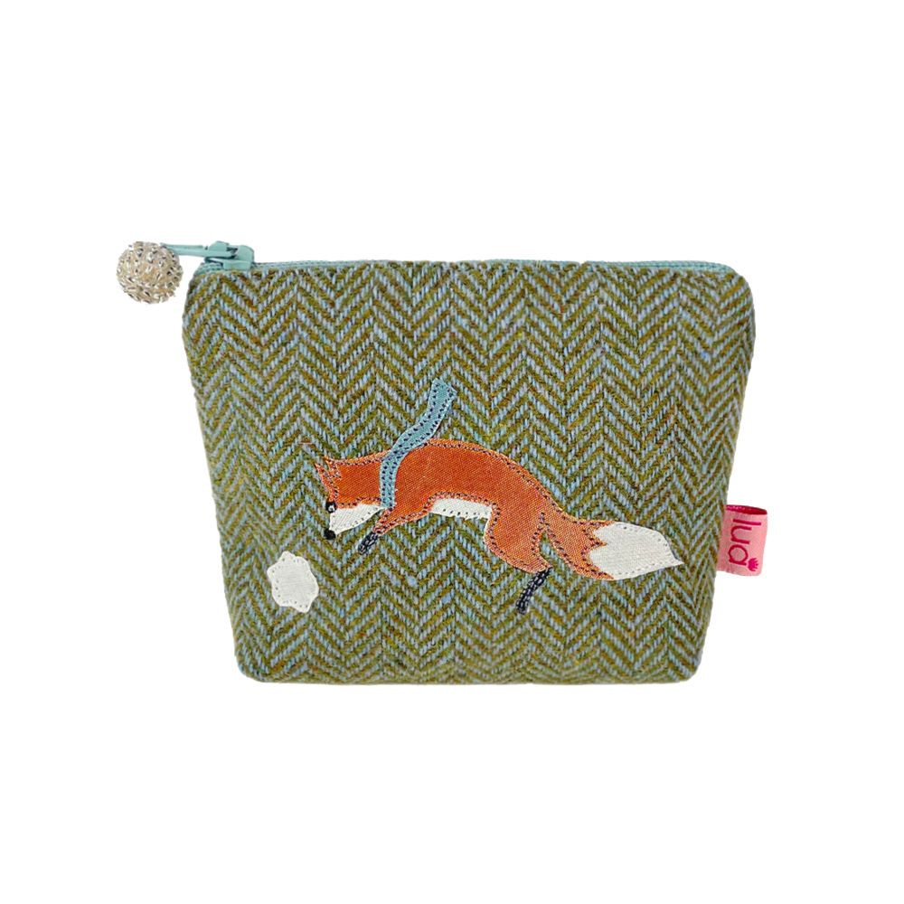 Lua Jumping Fox Mini Purse - Fern Herringbone