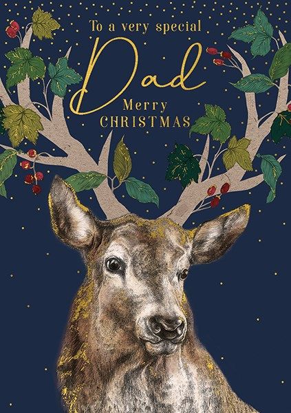 Christmas Stag Dad Card