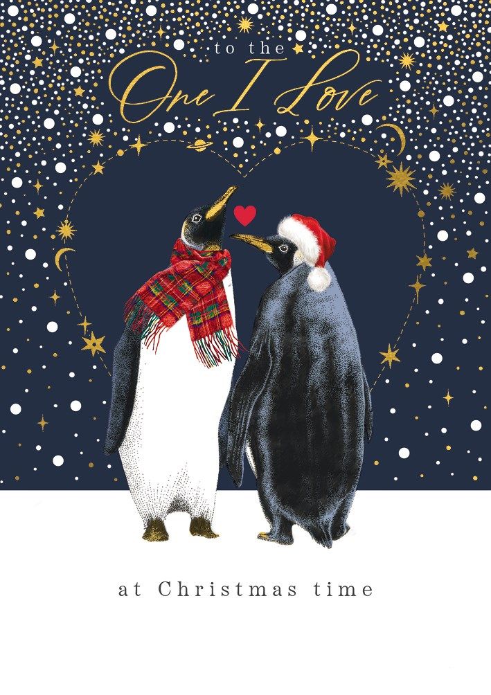 Christmas One I Love Penguins Card
