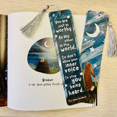 Rabbit Bookmark - You Are Worthy By Fox Under The Moon