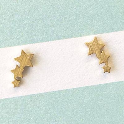 Gold Shooting Stars Earrings