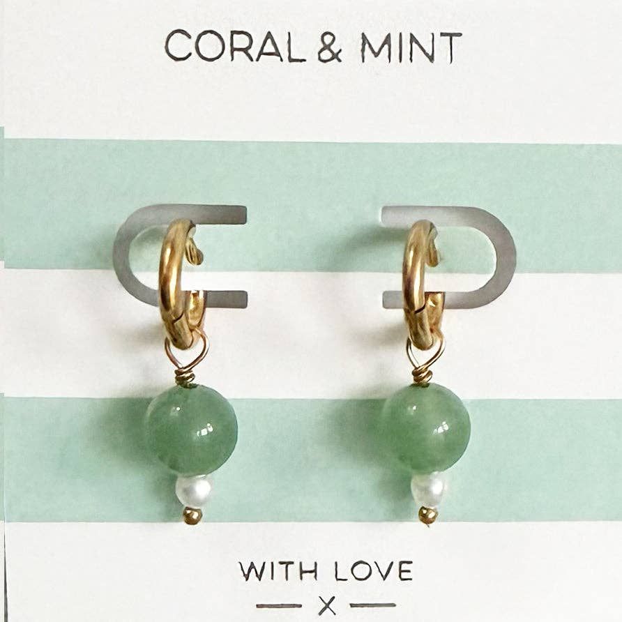 Seaside Glow Droplet Earrings - Mint Tide