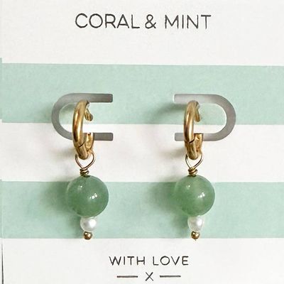 Seaside Glow Droplet Earrings - Mint Tide