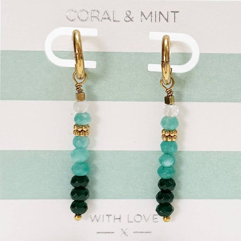 Sunset To Sea Drop Earrings - Ocean Haze