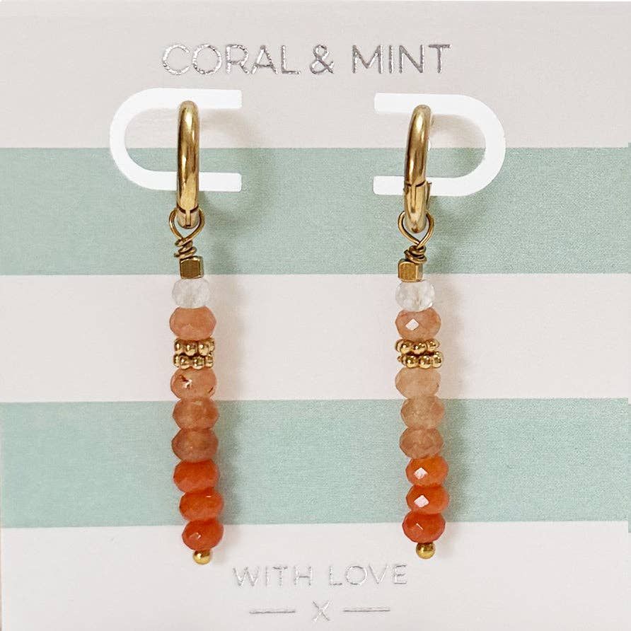 Sunset To Sea Drop Earrings - Sunset Sorbet