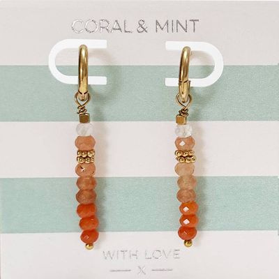 Sunset To Sea Drop Earrings - Sunset Sorbet