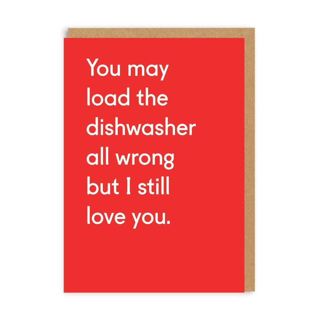 Valentine's Day Load The Dishwasher Card