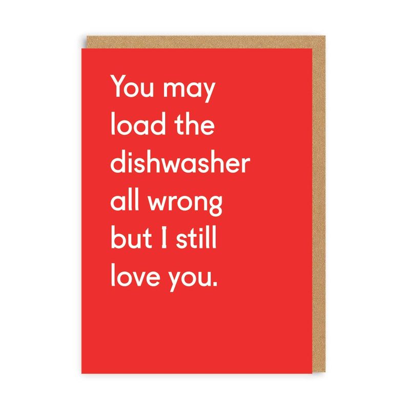 Valentine's Day Load The Dishwasher Card