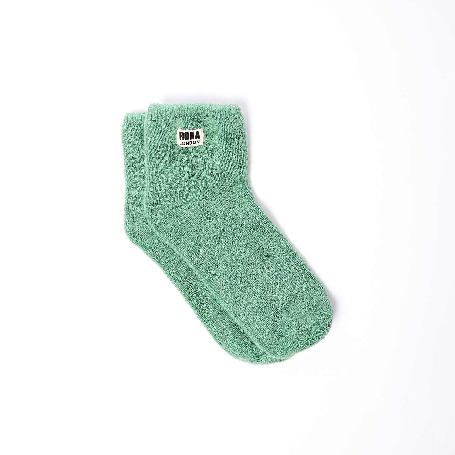 Roka London Watford Organic Cotton Crop Socks - Matcha (One Size)