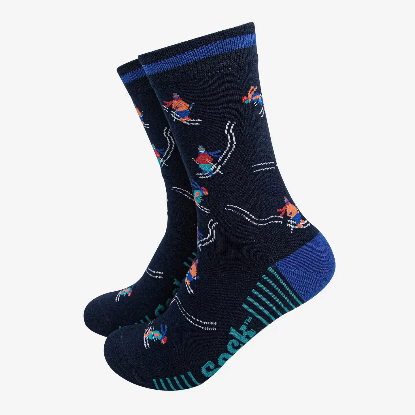 Men's Skiing Bamboo Socks - Navy (Size 7-11)