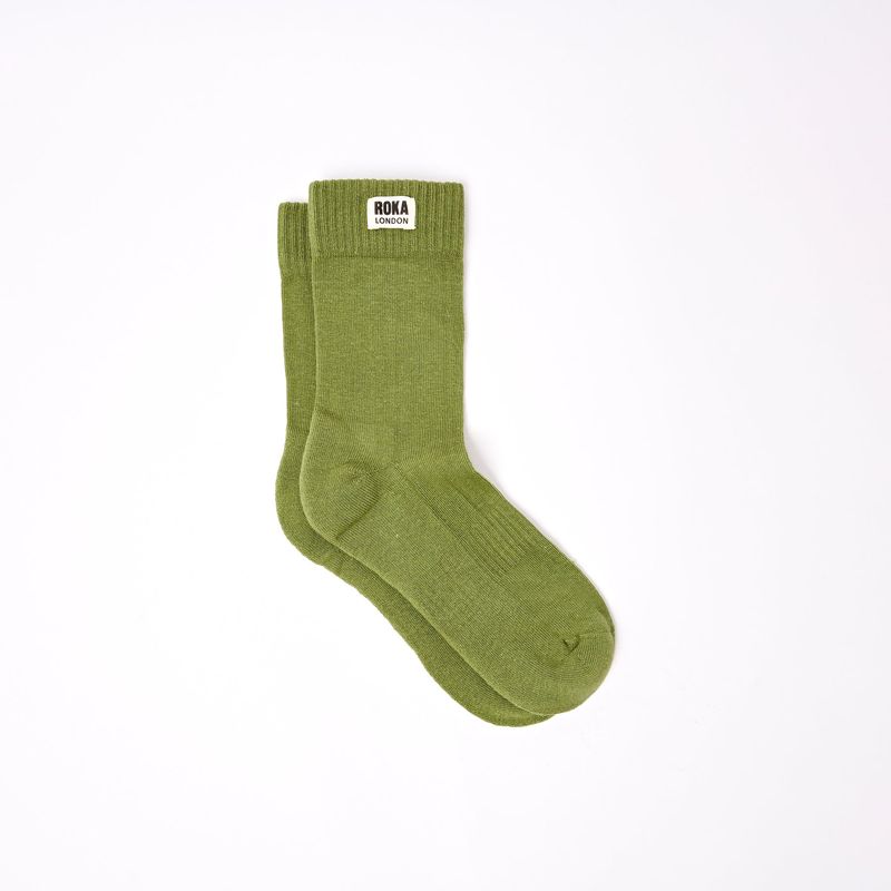 Roka London Wimbledon Men's Organic Cotton Socks - Avocado (One Size)