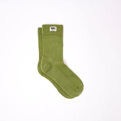 Roka London Wimbledon Men's Organic Cotton Socks - Avocado (One Size)