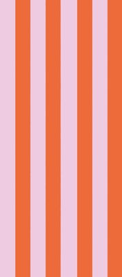 Tissue Paper - Coral &amp; Orange Stripe (Pack Of 4)