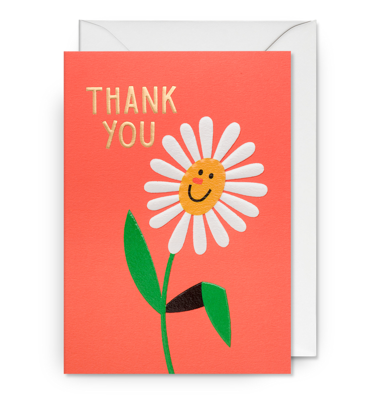 Thank You Smiley Flower Card