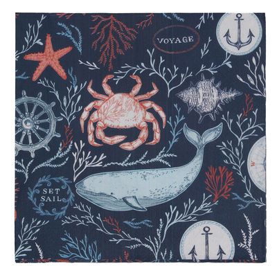 Sea Life Paper Napkins (Pack Of 20)