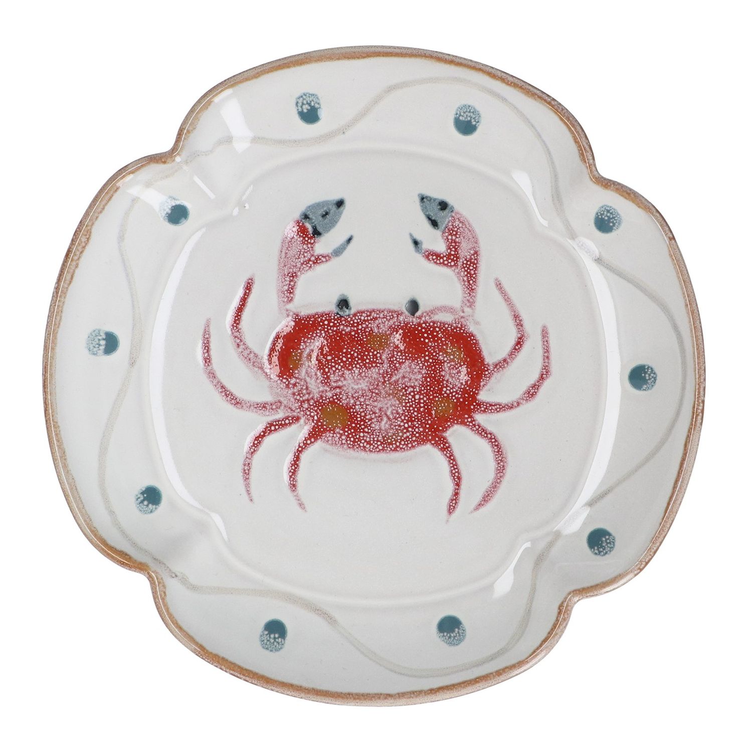 Crab Stoneware Fluted 20cm Plate