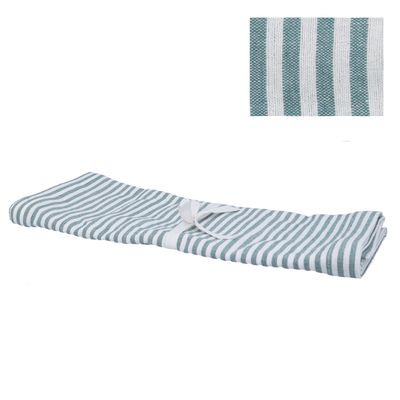 Cotton Table Runner - Green Stripe