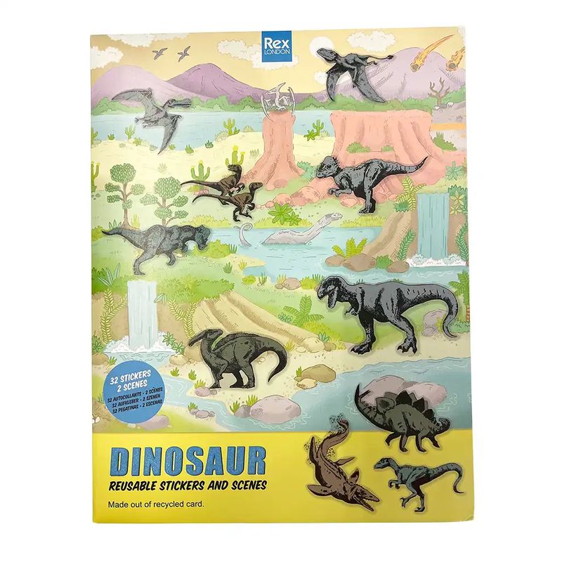 Dinosaur Reusable Stickers And Scenes