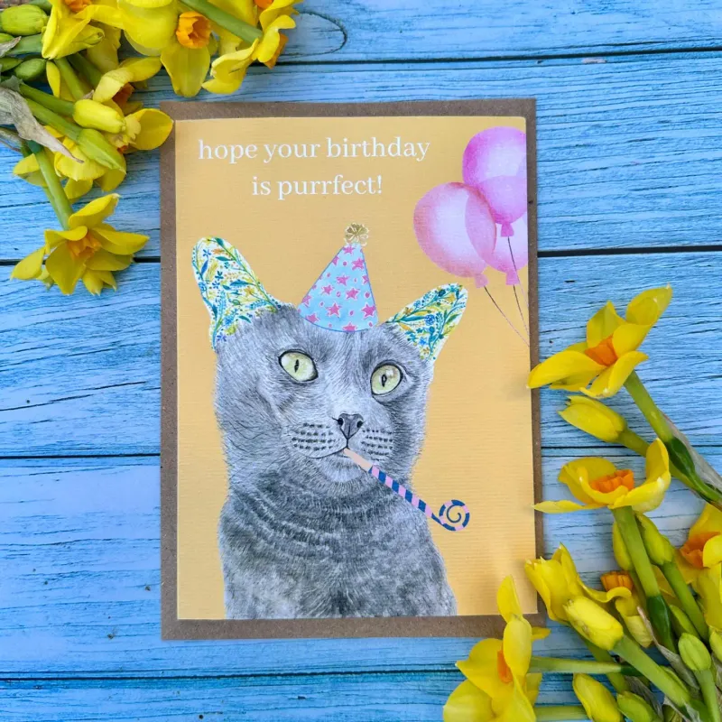 Purrfect Day Birthday Card