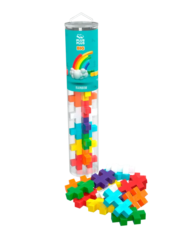 Plus Plus BIG 15 Piece Tube -  Rainbow Colours